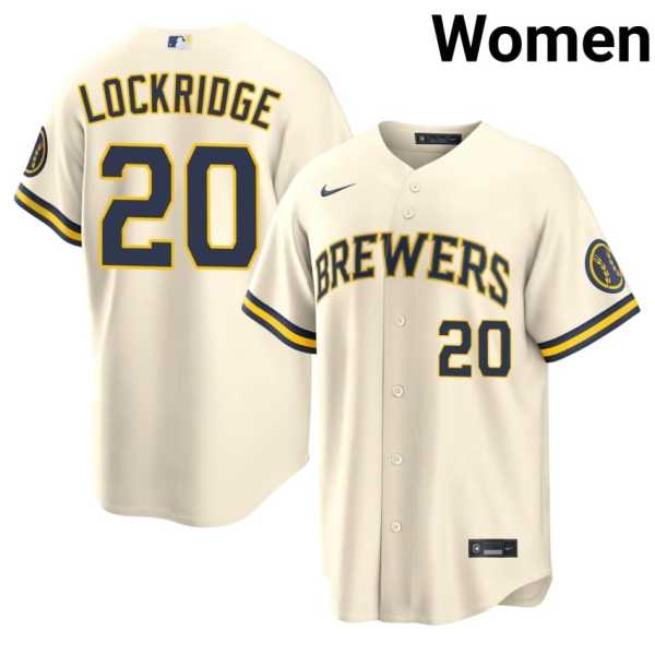 Women20202620Brandon20Lockridge20milwaukee20brewers20baseball20cream20jersey.jpg