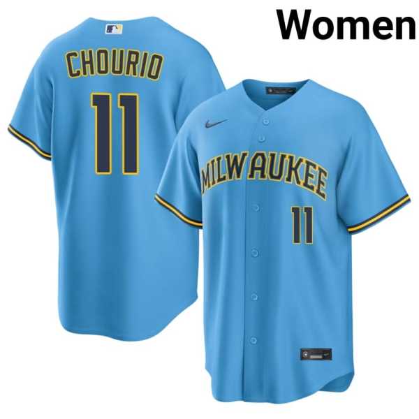Women20202620Jackson20Chourio20milwaukee20brewers20baseball20light20blue20jersey.jpg