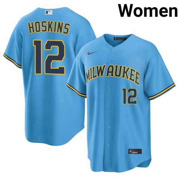 Women20202620Rhys20Hoskins20milwaukee20brewers20baseball20light20blue20jersey.jpg
