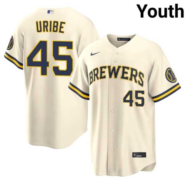 Youth20202620Abner20Uribe20milwaukee20brewers20baseball20cream20jersey.jpg