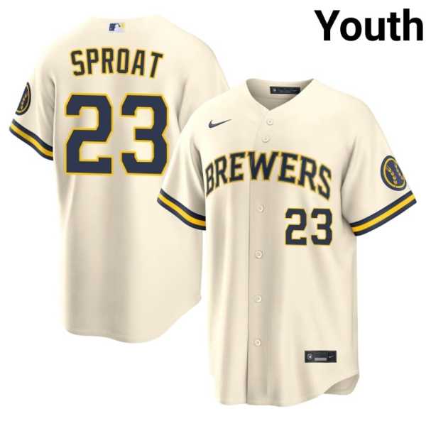 Youth20202620Brandon20Sproat20milwaukee20brewers20baseball20cream20jersey.jpg