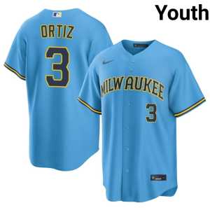 Youth MIL #3 Light Blue New Joey Ortiz Jersey 798953-634 - Image 1