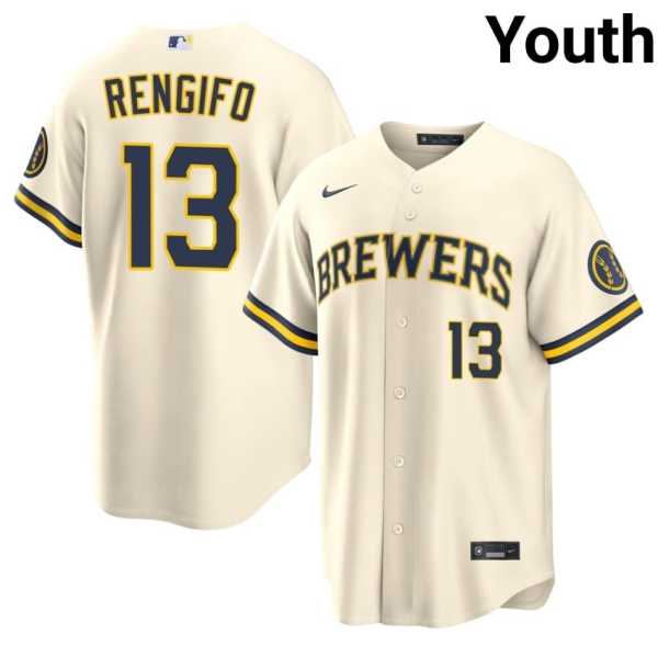Youth20202620Luis20Rengifo20milwaukee20brewers20baseball20cream20jersey.jpg